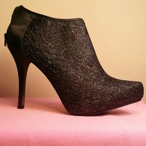 Black bootie heels