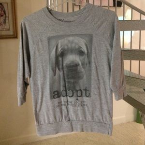 Adopt dog grey t shirt