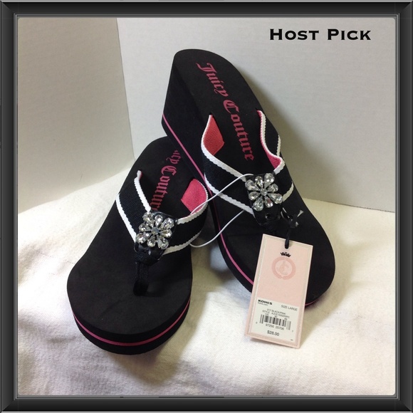 Juicy Couture Shoes - Sale 🇺🇸🎉 Juicy Couture Wedge Flip Flops