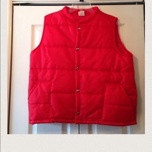Red winter vest