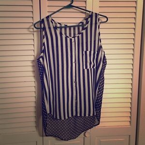 Black and white blouse