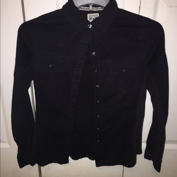 Black button down