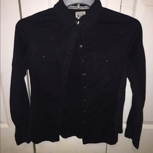 Black button down