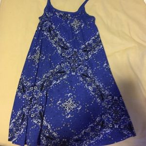 Blue bandana print dress