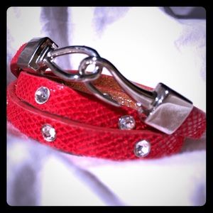 red leather bracelet