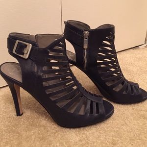 Vince Camuto navy cutout heels