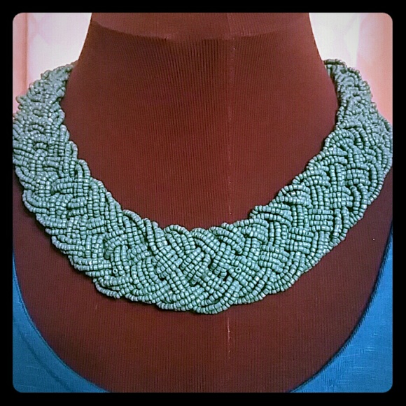 Teal Beaded Necklace