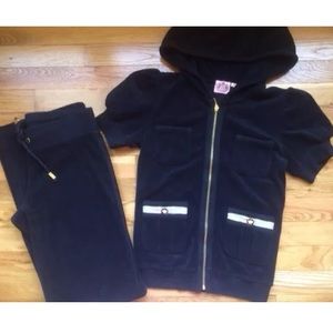 Juicy Couture Terry Track Suit Black Size P