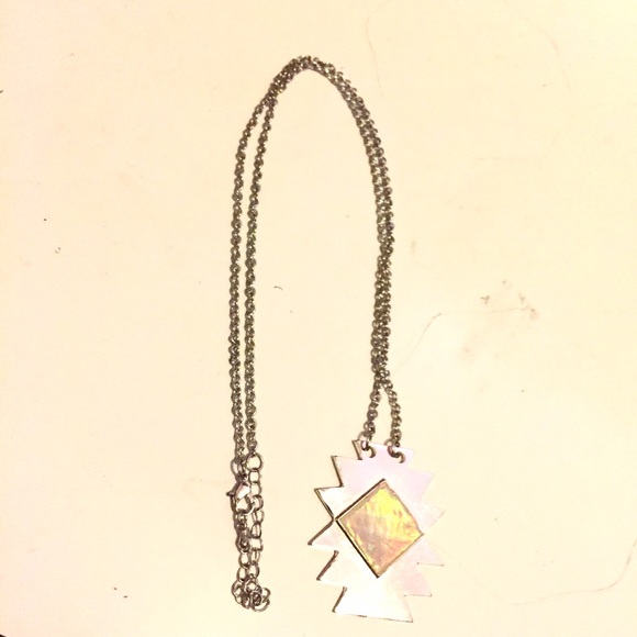 Long Necklace with an Opal Stone