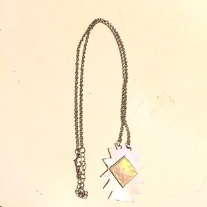 Long Necklace with an Opal Stone