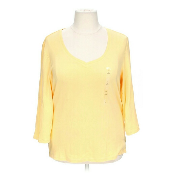 Karen Scott Plus Size Three-Quarter-Sleeve V-Neck