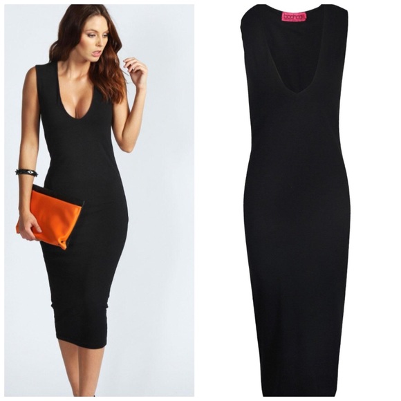 Black v plunge midi ❌🚫Sold