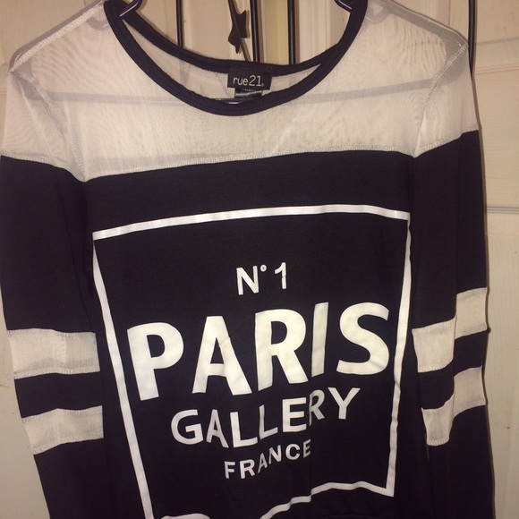 Black Sweater with Mesh accents