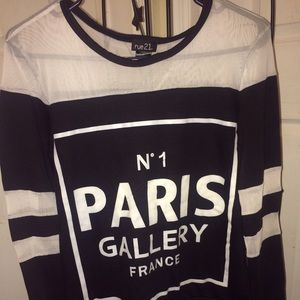 Black Sweater with Mesh accents