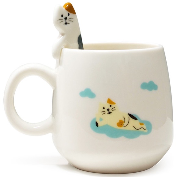 New with tags white cat fishing mug in sealed box - Picture 3 of 4