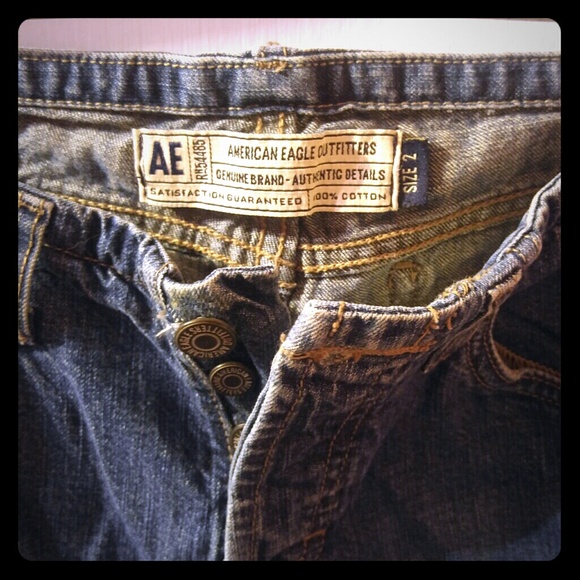 America Eagle Button Fly True Boot Jeans