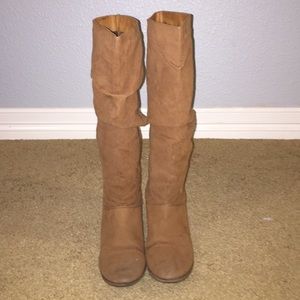 Tall brown boots