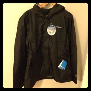 Black Columbia Rain Jacket, size L
