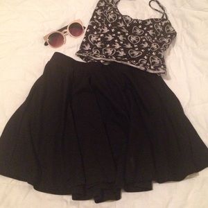 Black Skater Skirt (fit & flare)