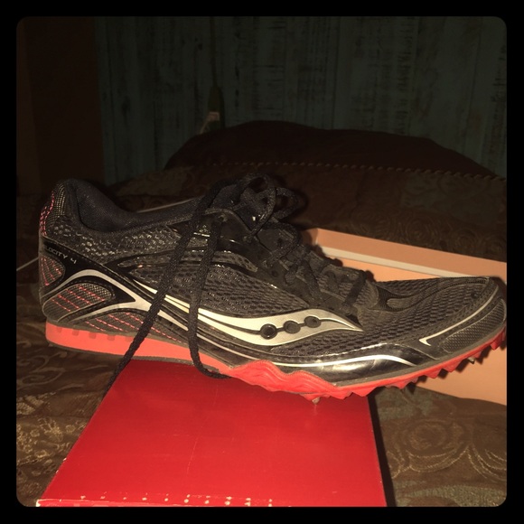 Saucony Red and Black Track shoes