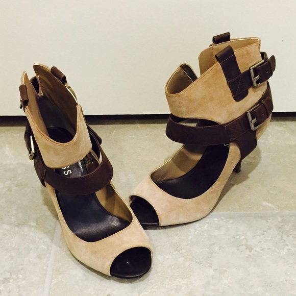 Guess Shoes - Guess ankle cuff peep toes fashionable heels