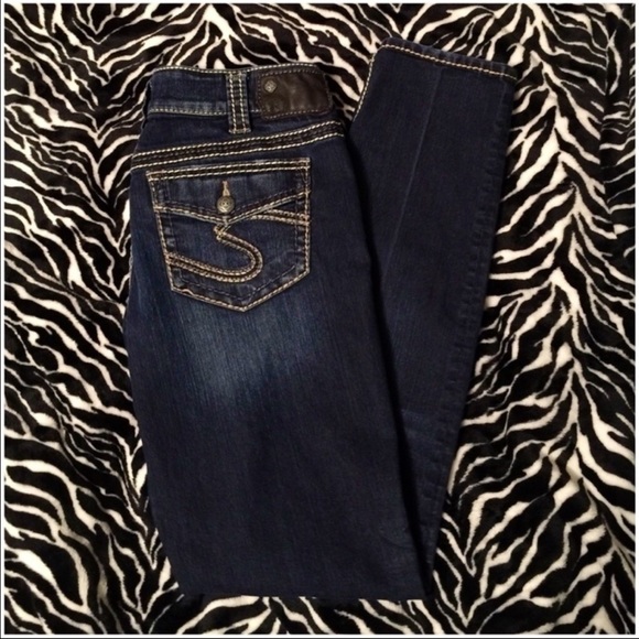 Silver skinny jeans