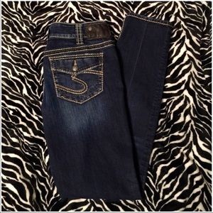 Silver skinny jeans