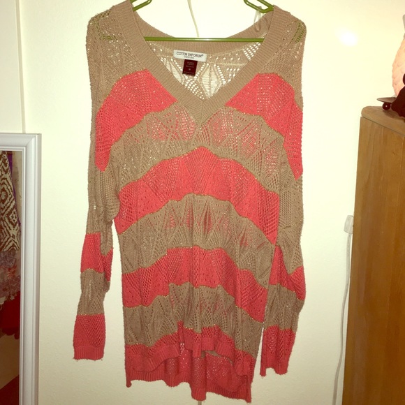 Beautiful pink and tan sweater