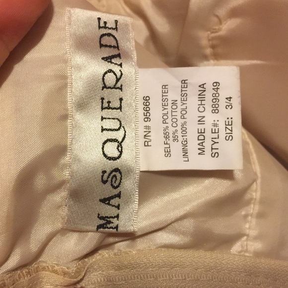 Masquerade Gold Rose Dress. - Picture 4 of 4