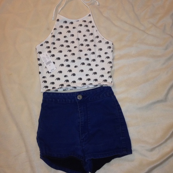 Ivory elephant halter top