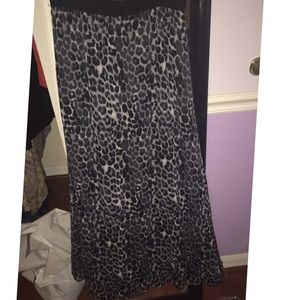 Leopard long skirt-- sorry for the dirty mirror