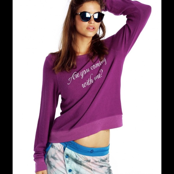 💋 Wildfox 💋 Come With Me Baggy Beach Jumper - Picture 2 of 8
