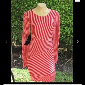 Bebe knit striped dress