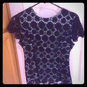 Vince camuto lace shirt