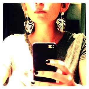 Tory Burch Silver Statement Drop Earrings