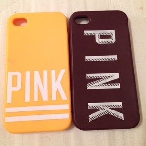 Two I phone 4 Victoria's Secret cases