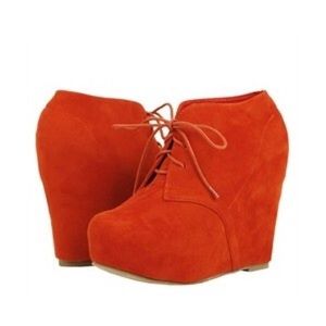 Orange neon wedges