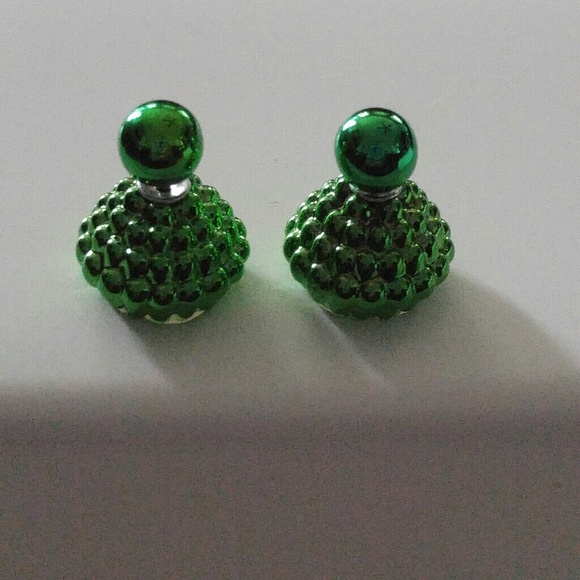 🚨 LAST ONE! 🚨Double Sided Earrings Green - Picture 2 of 4