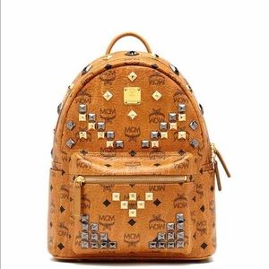 100% Authentic NWT Cognac MCM small backpack