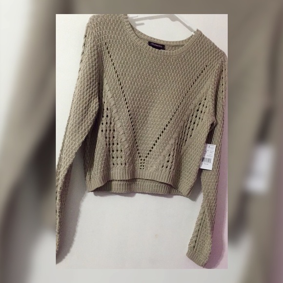 Tan Cropped Sweater