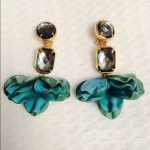 Tory Burch Pentier Flower Petal Drop Earrings