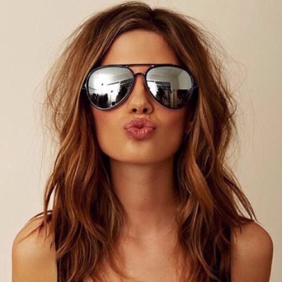 Accessories - White Mirror Aviator Sunglasses