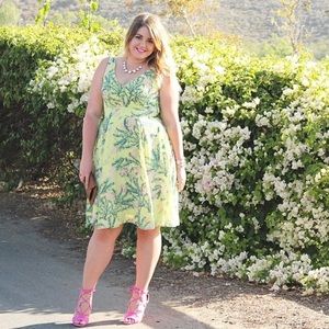 eShakti Dresses - Green Floral Print Dress eShakti Dresses - Green Floral Print Dress