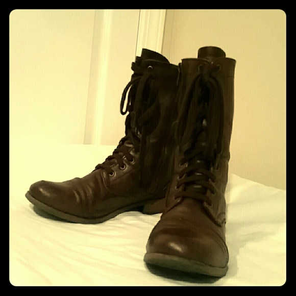 Brown Combat/Moto Boots