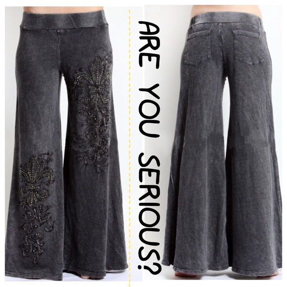 🌺HP 11/27,3/29🌺MINERAL WASH PANTS WITH BLING! - Picture 2 of 3