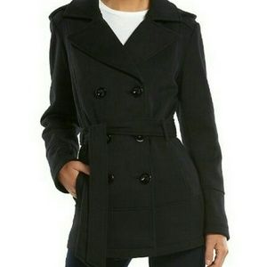 Apt. 9 Hooded Peacoat Size SM, Black