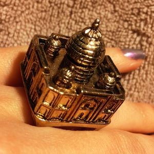 Gold Taj Mahal Chunky Statement Ring - M