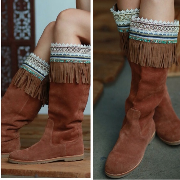 Accessories - Beaded fringe Boot Cuffs