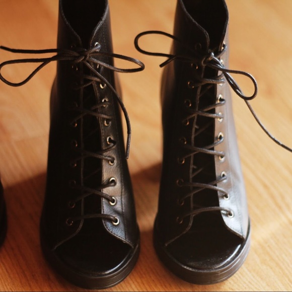Zara lace up booties
