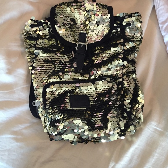 Pink Victoria's Secret gold/ silver bag